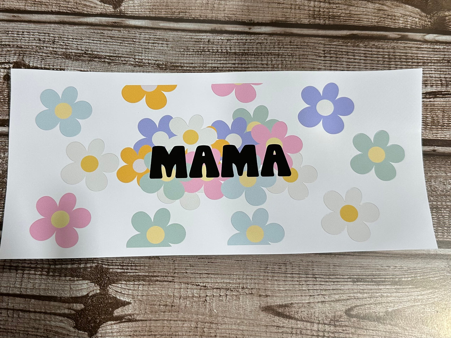 Mama Pastel Flower Glass Wrap