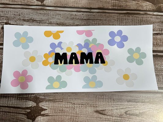 Mama Pastel Flower Glass Wrap