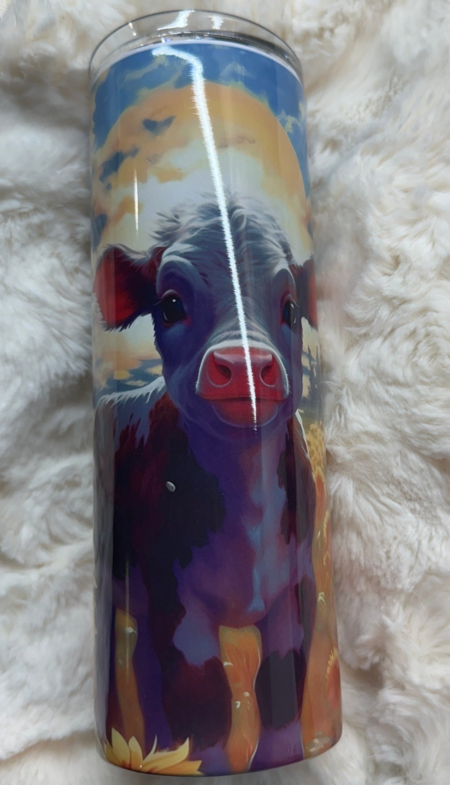 3D cow sublimation Tumbler/Wrap