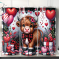 Highland Cow Valentine tumbler