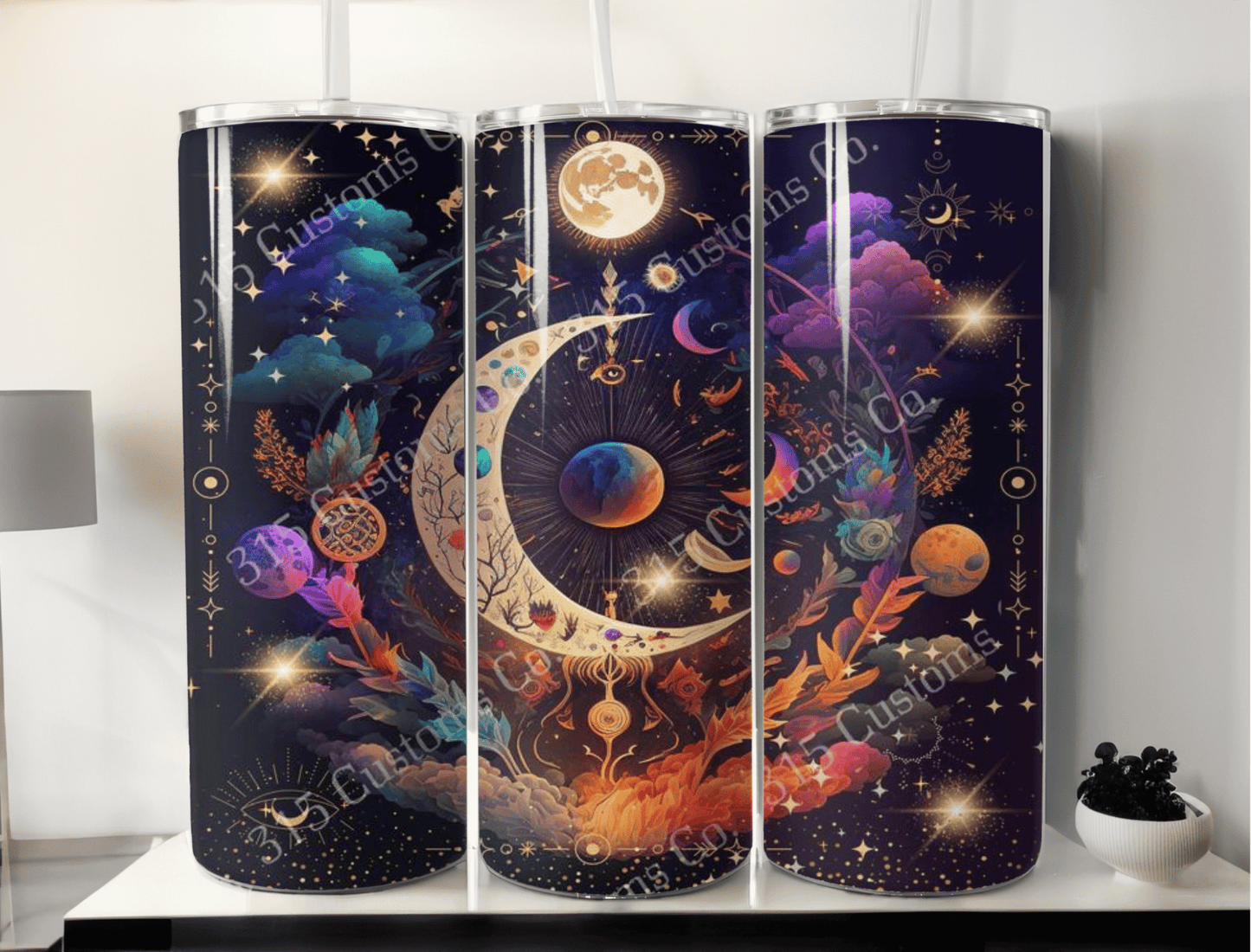 Celestial moon Tumbler/Wrap