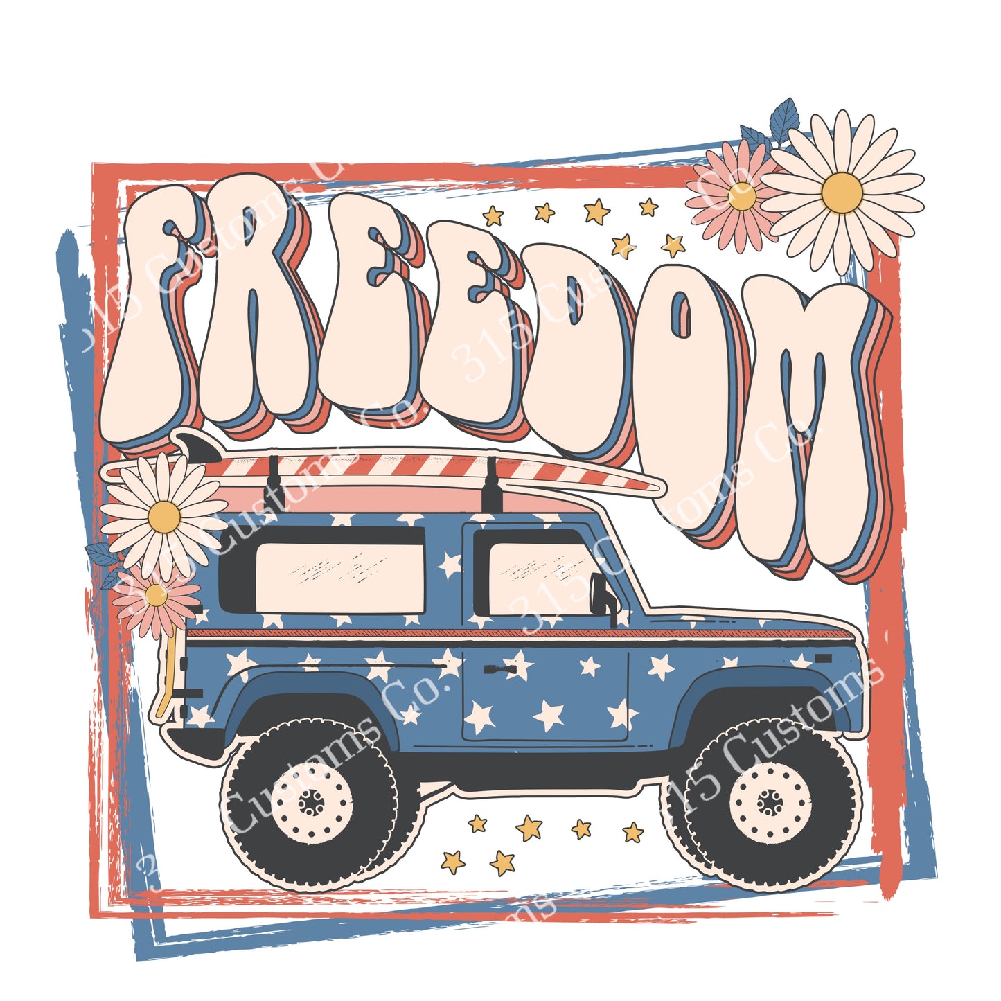 Freedom retro Daisy car Transfer