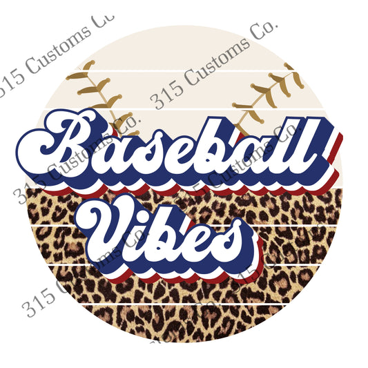 Baseball vibes (leopard/vintage ball)Transfer