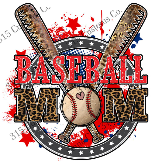 Baseball mom cross bats vintage Transfer