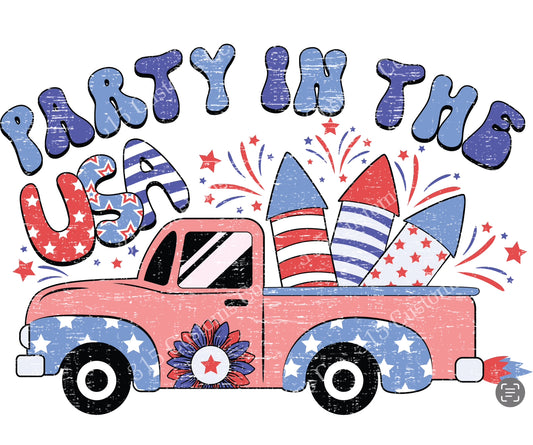 Party in the USA VINTAGE TRUCK Transfer