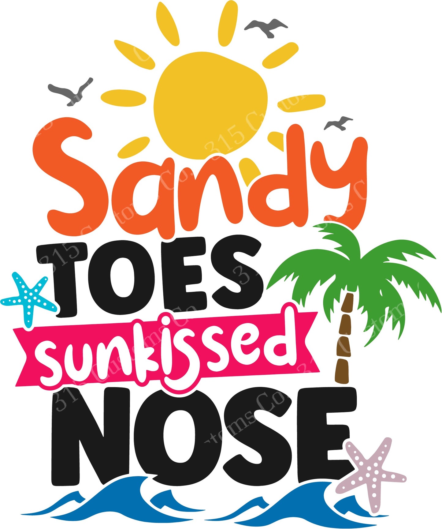 Sandy toes sun kisses nose Transfer