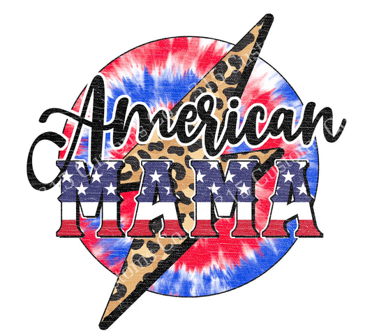 American Mama Tie-dye Transfer