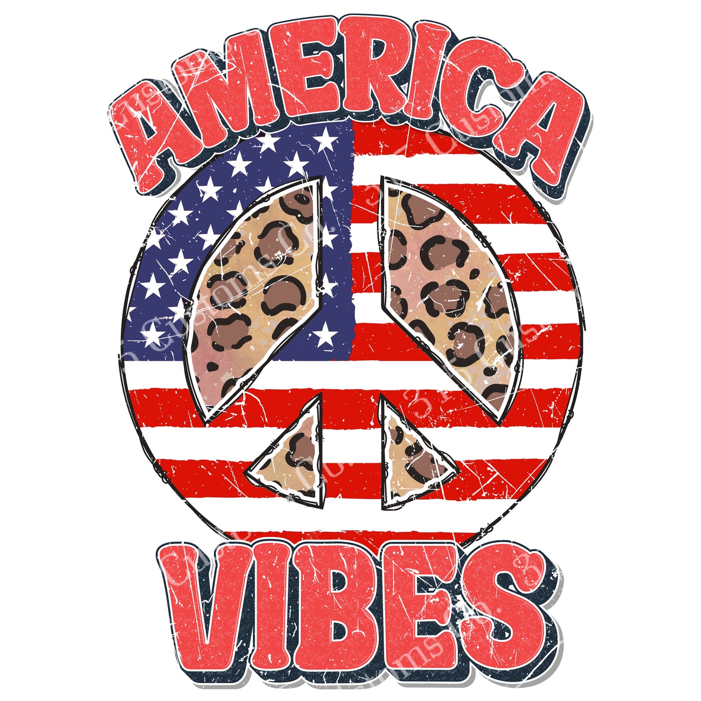 Leopard peace american vibes Transfer