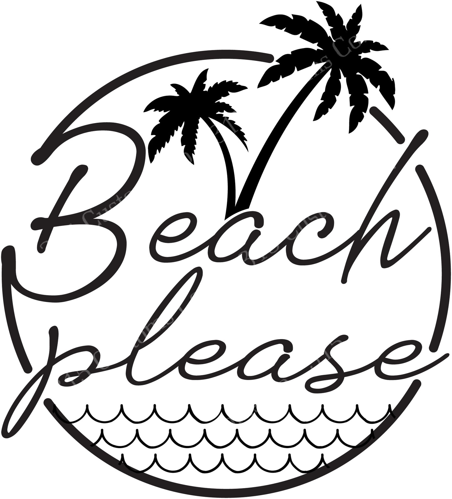 Beach Please (b/w) Transfer