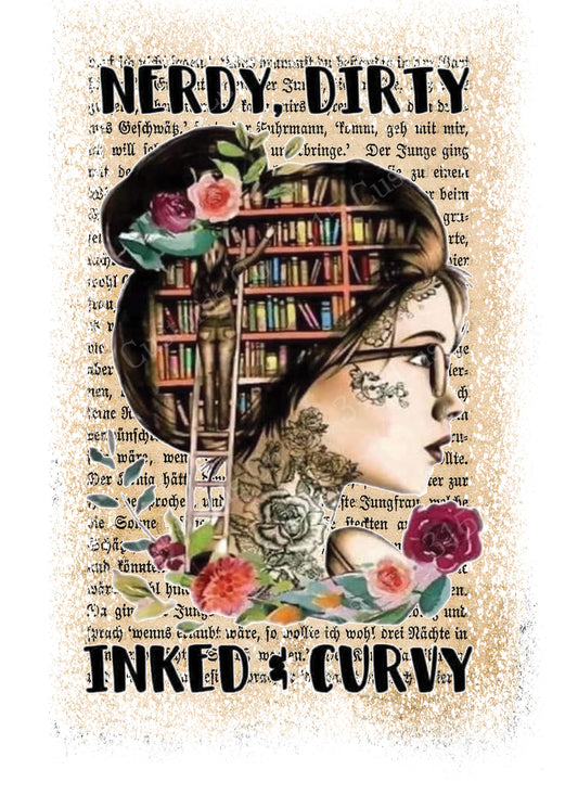 Nerdy Dirty inked & curvy Decal