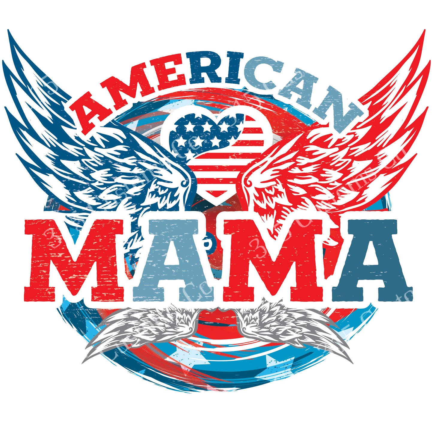 American Mama Wings Transfer