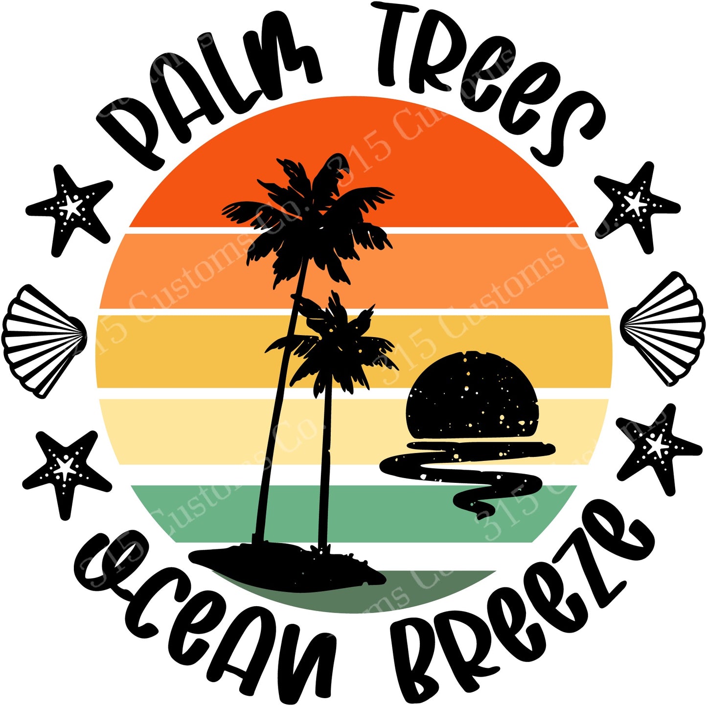 Palm trees ocean breeze  Transfer