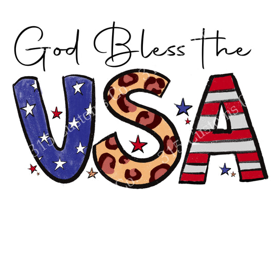 Simple god bless the USA Transfer