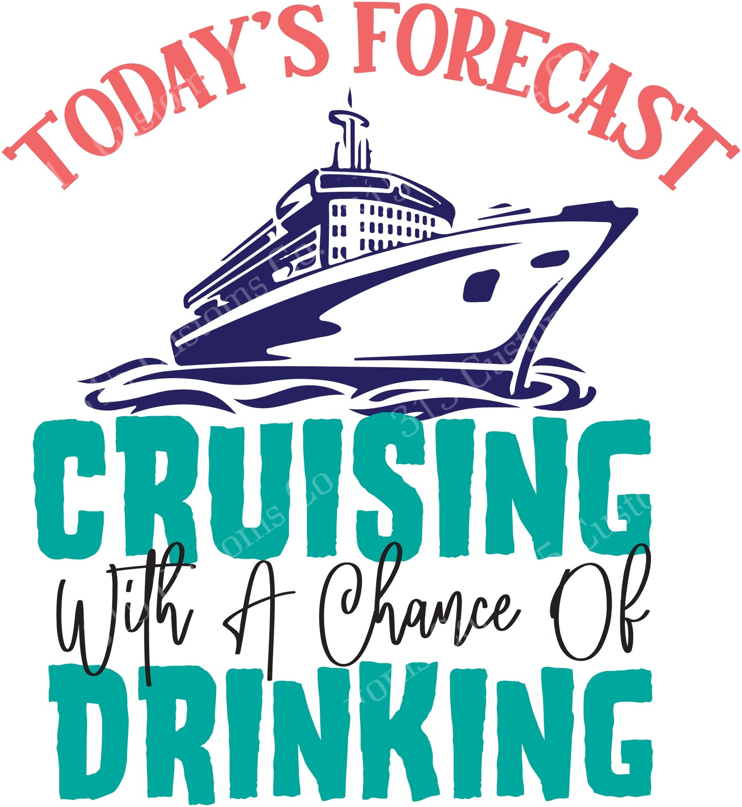 Todays forecast cruising with a chance of drinking Transfer