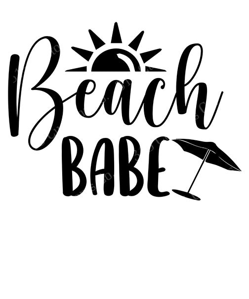 Beach babe (b/w)  Transfer