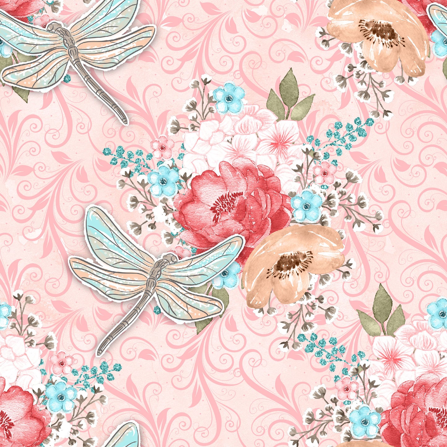 Sweet Dragonfly Floral