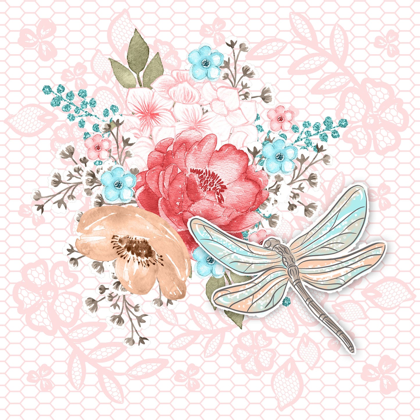 Sweet Dragonfly Floral