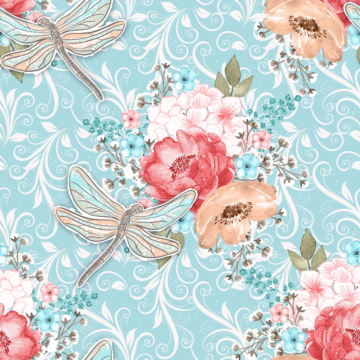 Sweet Dragonfly Floral