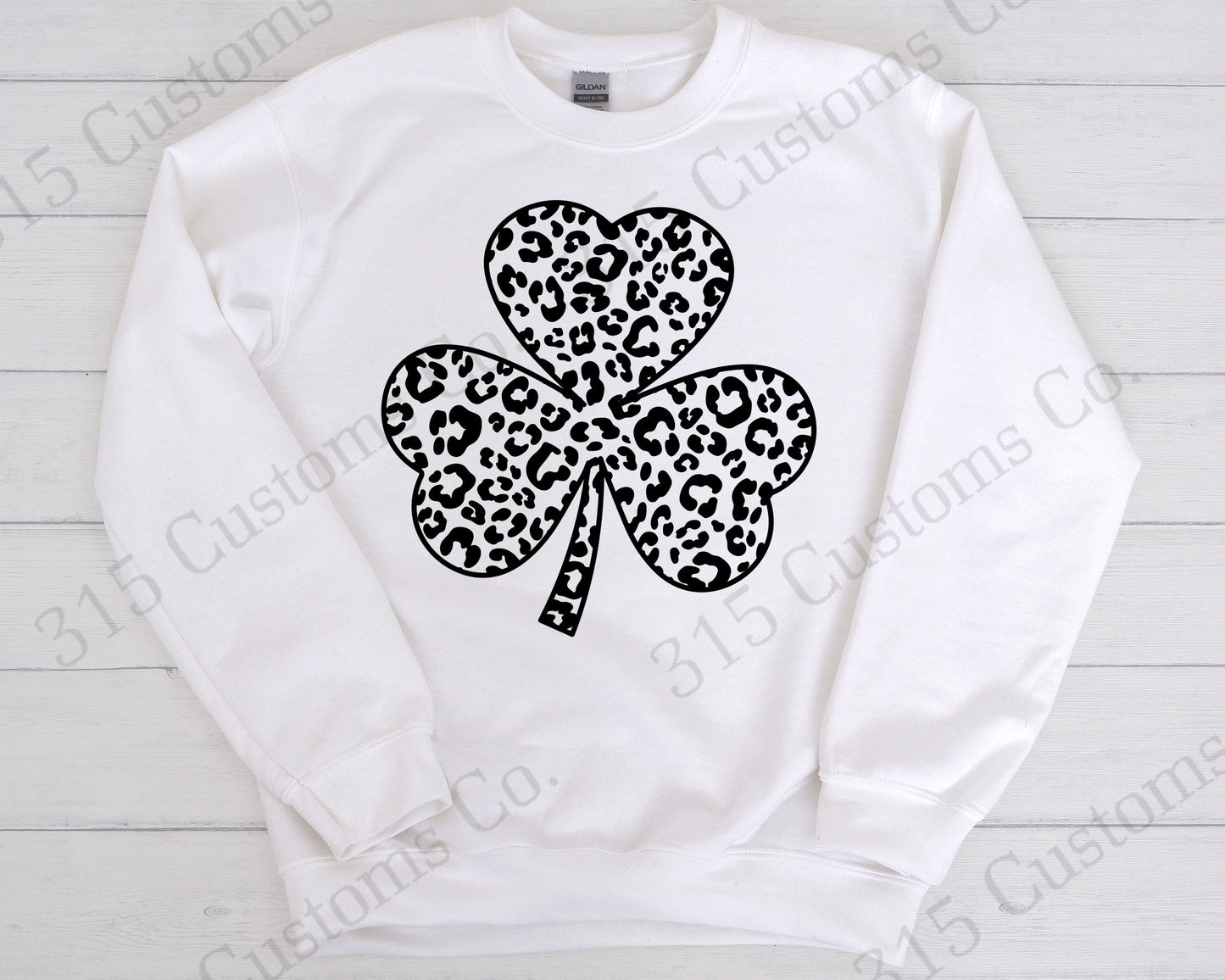 Black Leopard Clover Shirt