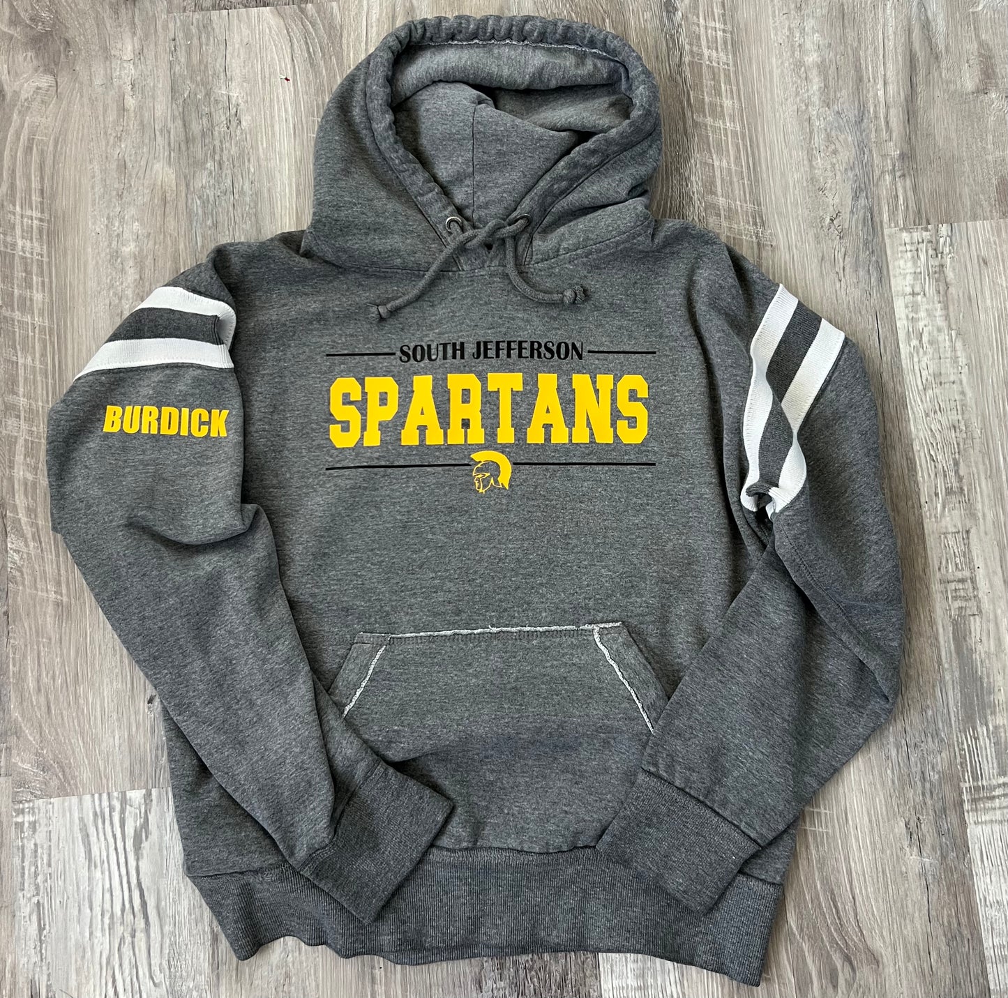 South Jeff- Women’s Varsity stripped hoodie