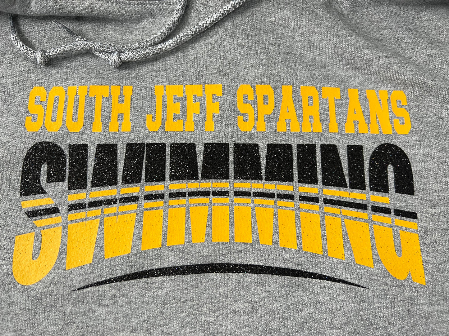 SJ Spartan Swimming Glitter Hoodie