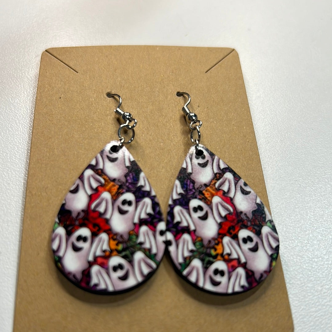 Mini Colorful Ghost Earrings